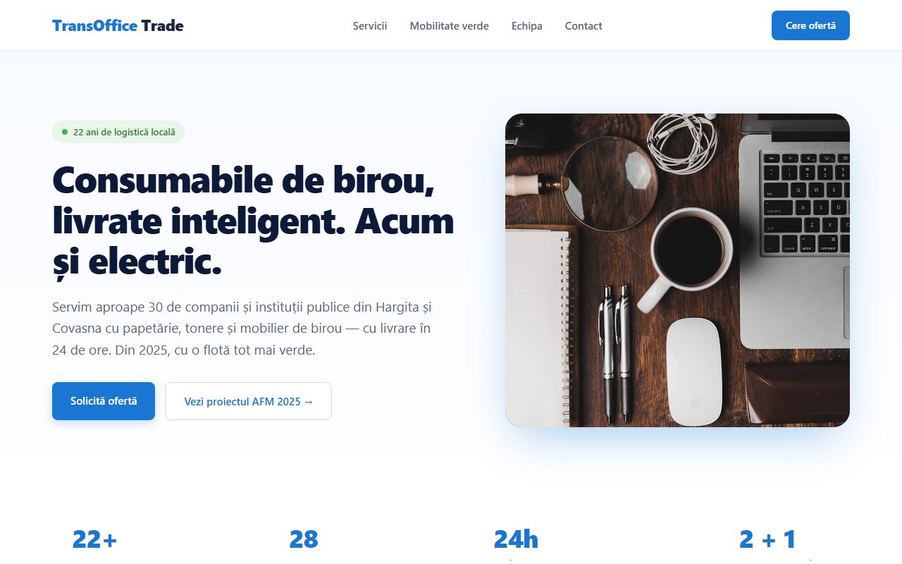 A TransOffice Trade új, modern weboldala