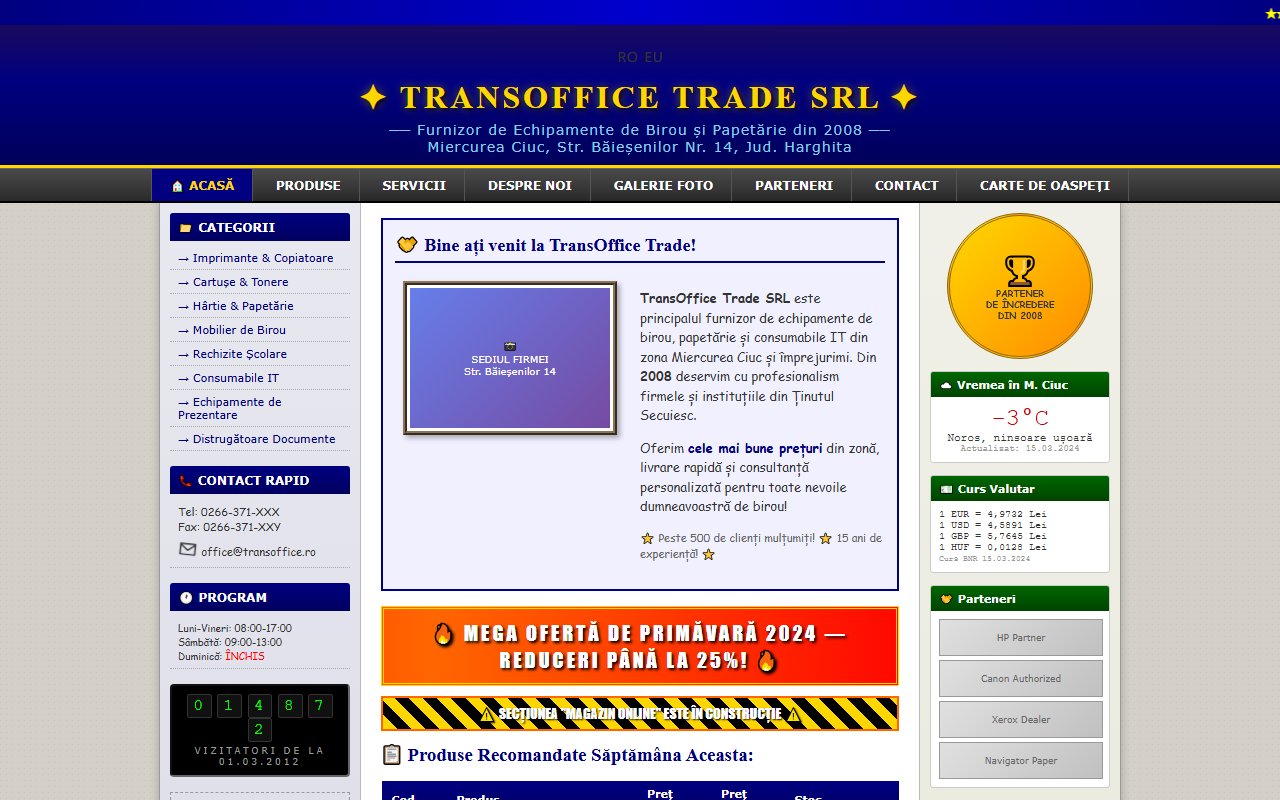 A TransOffice Trade régi weboldala